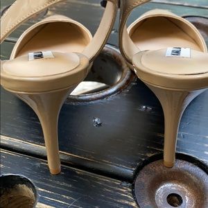 Karl Lagerfeld | Shoes | Karl Lagerfeld Nude Heels With Ankle Strap